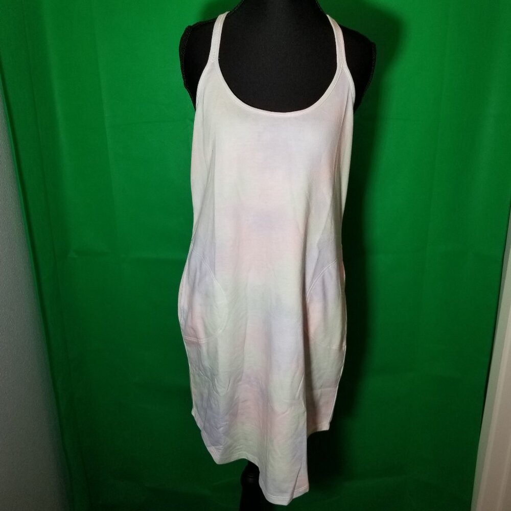 Venus Tie Dye Tank Racerback Shirttail Hem Dress Size XS Pockets Hippie‎ NWOT